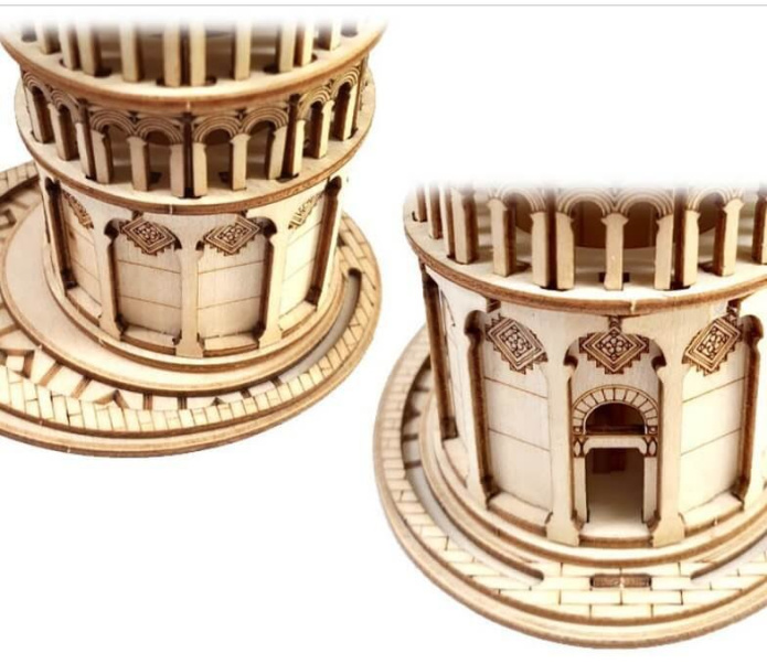 Model 3D drewniany Krzywa Wieża Robotime
